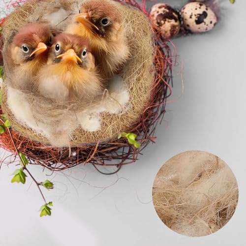 240G/8.5OZ Bird Nesting Material, Natural Mixing Nesting Material Pad for Bird Nest, Bird Nest Bedding Bird Nest Building Materials and Hideouts Supplies for Cage Garden Tree Trunk