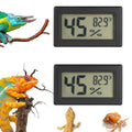 Reptile Thermometer and Humidity Gauge Digtal Terrarium Thermometer 2pc | RectangleBearded Dragon Cage Accessories Reptile Temp and Humidity Gauge for Leopard Gecko Hermit Crab Gecko Lizard Etc - size: rectangle