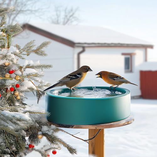 Heated Waterer for Chickens,108OZ Capacity Poultry Water Heater for Chicken Coop Hens Turkey Goose Duck Pigeon Poultry Birds Dog Cat Pet Drinker in Winter