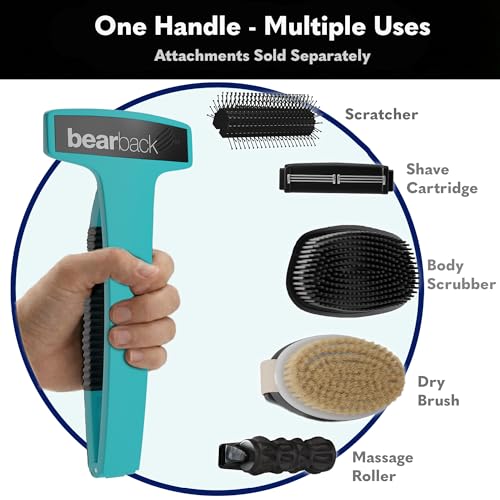 bearback Lotion Applicator for Back & Body Long-Reach Roller for Even Lotion, Sunscreen, Self-Tanner & Medication Application Foldable, Reusable, No-Help Design American Small Business (Teal) - color: Teal