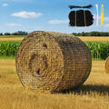 5×5 FT Round Bale Hay Net for Horses & Goats, Heavy Duty Knotless Slow Feed Hay Nets, 1.75" Mesh, Weather Resistant Round Bale Net with Repair Kit for Pasture and Barn - size: 5*5FT