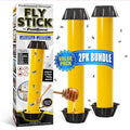 Pest Quest Sticky Fly Stick, Fly Stick for Mosquitoes, Sticky Trap for Flies Gnats Wasp Flying Insects, Bug Catcher, Indoor or Outdoor Use, Ready to Use Home (2, Count, 1)