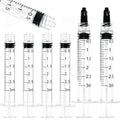 60 Pack 3ml Luer Lock Syringe without Needle - 3cc Plastic Syringes for Liquid, Individually Sterile Sealed with Cap, for Colostrum Collection, Oral, Pet Feeding, Glue, Oils - size: 3ML