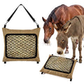1 Pack Slow Feed Hay Bag for Horses & Donkeys, 23 x 19 in | 1000D Heavy Duty Fabric, 1.34 In Diamond Mesh, Easy Fill Top Design, Adjustable Hanging Straps, Ground or Hanging Feeding