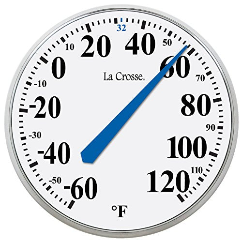 La Crosse T83714 13.5 inch Analog Dial Thermometer with Key Hider Compartment