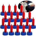 20 Pack Goat Nipples Soft Rubber Animal Milk Feeding Nipple | with Flutter Valve & Vent Leak-Proof Slow Flow Reusable Teat for Lambs Goat Sheep Pup Foal Calf Piglet, Screw On Soda Bottle - color: blue