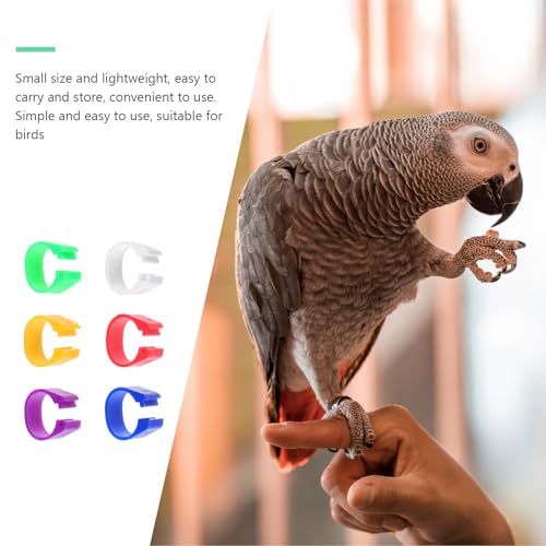 200Pcs Pigeon Foot Rings Lightweight Bird Leg Bands for Easy Identification of Pigeons Parrots and Small Birds Multi-Color Clips for Poultry Use