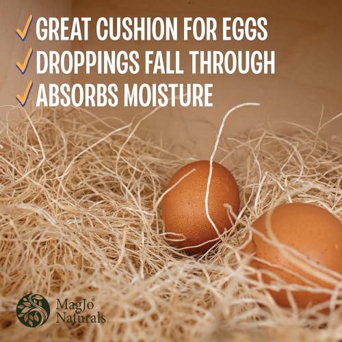 MagJo Aspen Nesting Pads for Chicken Coops - USA Grown Aspen Excelsior Nest Box Liners 13x13-6 Pack - size: 6 PACK