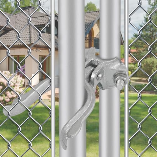 1-7/8" x 2-7/8" Chain Link Fence Gate Fork Latch | Commercial Heavy Duty - Malleable - Galvanized Gate Latch with Hole for Padlock (1-7/8" x 2-7/8") - size: 1-7/8" x 2-7/8"