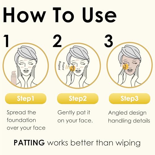 COOL-ANGLE Makeup Sponge Set, Latex-Free X-Large Blender Puffs, 4Pcs | Liquid Foundation Blending, Powder Concealer Coverage, Wet Or Dry Dual Use, Washable And Reusable, Beginner Friendly Design - color: A9: 4XLarge Yellow