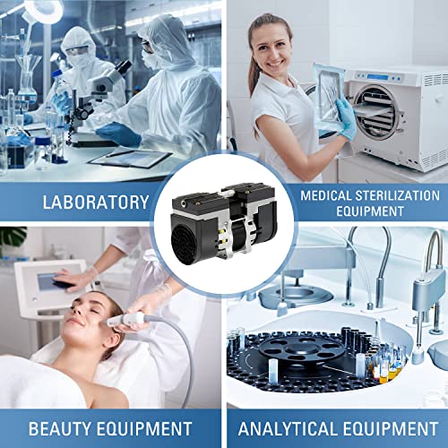 24L Lab Diaphragm Vacuum Pump Oil Free Oilless Medical Mute Pump -95Kpa Air pump With Air filter