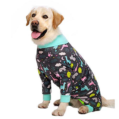 Dog Surgery Recovery Suit Female Male for Dogs After Surgery Medium Large Dogs Onesie Dog Pajamas Pjs Clothes (Dark Gray, 28 (Chest 26.77 in | Backlength 18.11)) - color: Dark gray, size: 28 (Chest 26.77 in | Backlength 18.11)