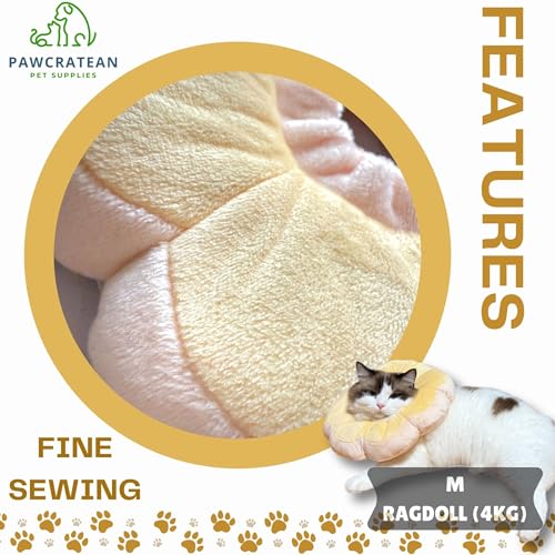 Adjustable Comfy Flower Style Elizabeth Collar for Cats Puppies Soft Recovery Cone Pet Protective Neck Collar (Yellow, Medium) - color: Yellow, size: Medium