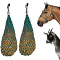 Majestic Ally 2 pcs Ultra Slow Feed 1.5"x1.5" Holes 40” Hay Net for Horses and livestocks. (Hunter Green) - color: Hunter Green