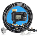 Automatic Misting Cooling System with Timer, 46FT Misting Line | 10 Brass Nozzles, 3/4" Brass Adapter, For Patio Misting, Grenhouse Watering & Chicken Coop Cooling - size: 46FT / 14M