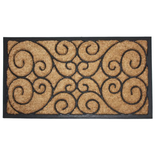 DII Rubber Doormats Collection All Weather, 18x30, Orleans Coir & Rubber - color: Orleans Coir & Rubber, size: 1'6" x 2'6" (Rectangular)