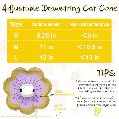 Cat Cone Collar Soft, Cat E Collar Recovery After Surgery to Stop Licking, Adjustable Waterproof Cute Neck Elizabethan Pet Kitten Puppy Donut Pillow for Cats Puppy Wound Healing, GreenM - color: Green, size: Medium