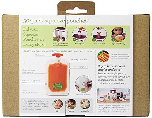 Infantino Baby Food Pouches Disposable Squeeze, 50-Pack - style: 50 Squeeze Pouches Pack