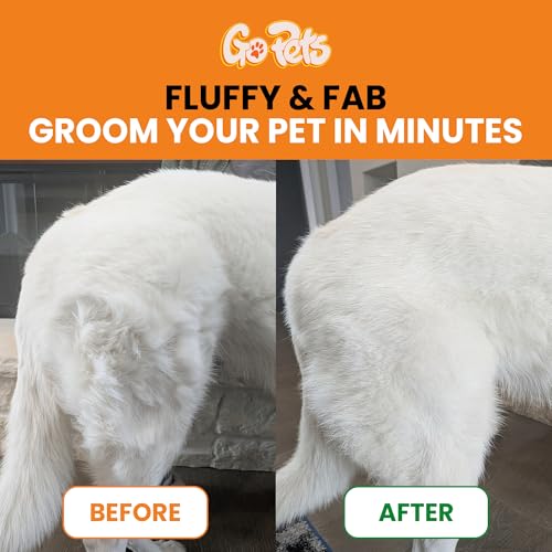 GoPets 2-in-1 Deshedding & Dematting Comb & Grooming Brush for Dogs & Cats | Double-Sided Dog Rake for Shedding, Pet Deshedding Brush, Undercoat Mat Dematting Tool for Long Haired Cats, Grooming Matting - style: 2-Sided Dematting Comb