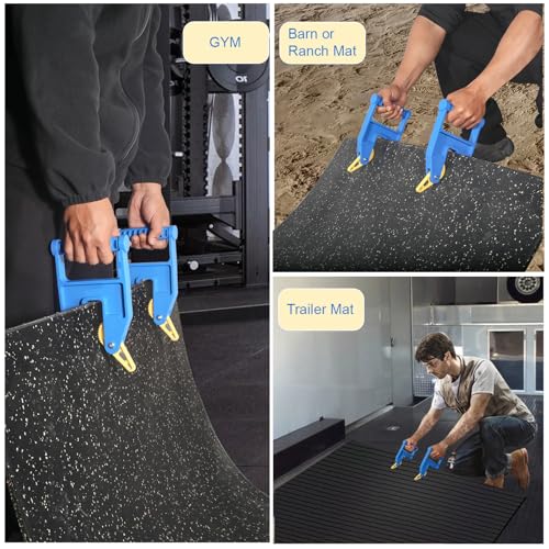 Heavy Duty Stall Mat Gripper, Pair of 2 | Mat Mover Tool for Horse Stalls, Gym, Barn, and Trailer