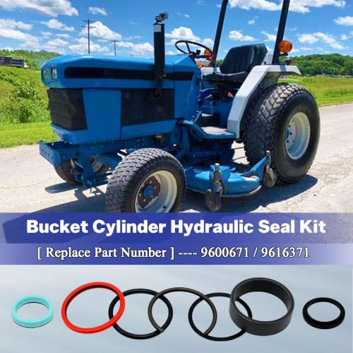 Bucket Cylinder Hydraulic Seal Kit 9600671 Fit for Ford New Holland | 7108 Series 48''Manure Fork Bucke;7308 Farm Loader,L130 Case I H Front Loader,Replace 9616371