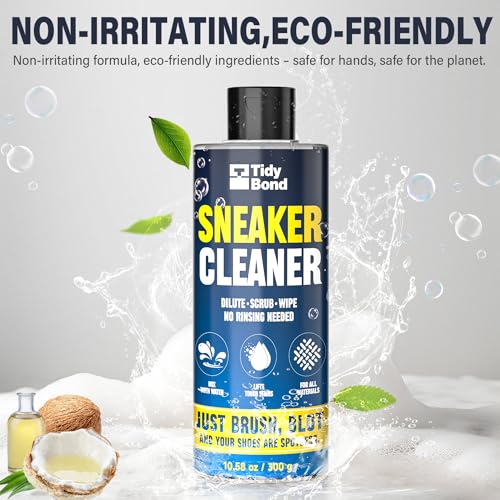 Shoe Cleaner Kit – Fast Dirt And Stain Removal, Anti-Yellowing Care | For White Shoes & Sneakers, Leather, Canvas, Mesh, Knit And Rubber, Brush & Towel Included - color: Concentrated Shoe Cleaning Kit 10.6 Oz