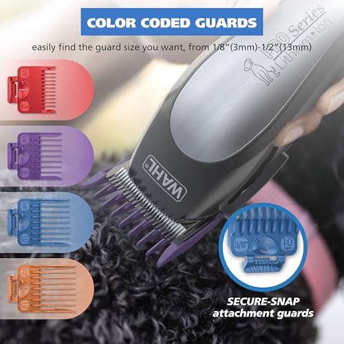 Wahl USA Lithium Ion Pro Series Cordless Animal Clippers – Rechargeable, Heavy-Duty, Electric Dog & Cat Grooming Kit for Small & Large Breeds with Thick to Heavy Coats – Model 9766 | Heavy Duty Electric Dog Grooming Clippers For At Home Haircutting Of Sma