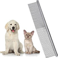 Dog Combs for Grooming, Metal Cat Comb for Long Haired | Removing Tangles and Knots, Professional Grooming Tool for Long Haired Dog, Cat and other pets