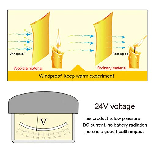 Woolala Heated Body Wrap, Large Electric Heating Pad | with 6 Adjustable Temperature Levels, Auto Shut Off Timer, Washable Warm Cover for Hands, Knees, Feet, Abdomen, Indoor Use
