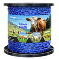 Electric Fence Wire 1640 Feet 500 Meters Electric Fencing Poly Wire Rope Line with Reliable Conductivity and Rust Resistance, UV Resistant 1/8inch Diameter - Blue - color: Blue, size: 1/8 x 1640FT