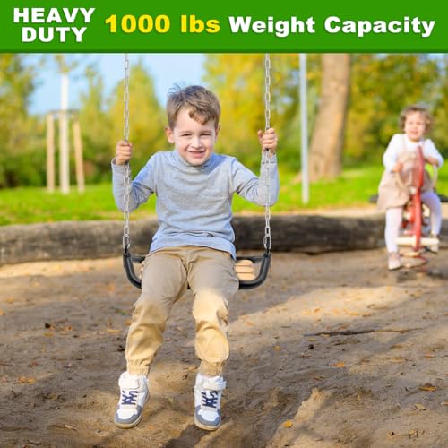 SELEWARE 2Pcs 40" Hanging Swing Chain White Plastic Coated Hanging Chains | 1000LB Capacity Porch Swing Chain with 4 Carabiners, Hammock Hardware Kit for Hanging Chair, Punching Bag, Indoor Outdoor Gym - color: White, size: 40" (2 Pcs)