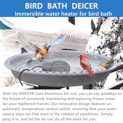 250W Bird Bath Heater - Suitable for Livestock, Poultry, Horses, Cows, Birds, and Chicken Waterers - Winter Use Indoors/Outdoors - Aluminum Cast for Efficient Heating