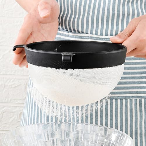 Alipis Plastic Flour Sieve, Flour Sifter, Sugar Powder Spreader, Mesh Strainer Colander Food Soy Milk Sieve with Handle Icing Sugar Sifters Tea Filter for Kitchen