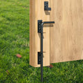 12" Cane Bolt Gate Drop Rod Heavy Duty Gate Hardware, Gate Ground Latch for Wood Metal Vinyl Gates Doors Stopper for Gate Ground, Wrought Iron Gate Latches, Black Finish-1 Pack - size: 12 Inch