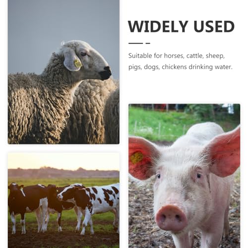 Totority Automatic Cow Water Bowl Stainless Steel Livestock Water Feeder Float Valve for Cattle Sheep and Pigs Convenient Self-Filling Design