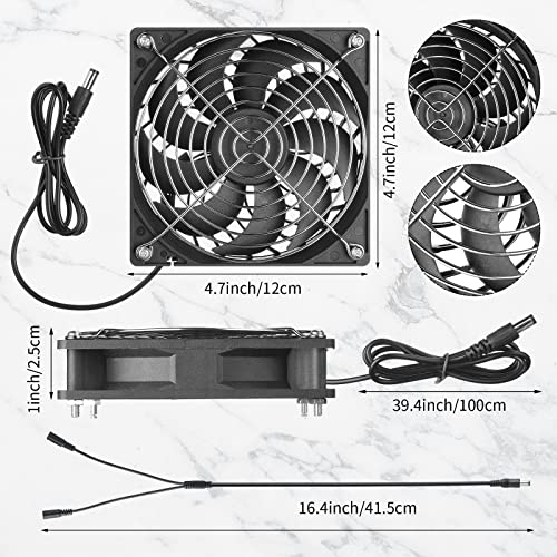 Riakrum Solar Powered Fan Solar Panel Dual Fans Kit 10w 12v Exhaust Fan Outdoor Waterproof for Greenhouse Chicken Coop Pet House Sheds Window(1 Set)
