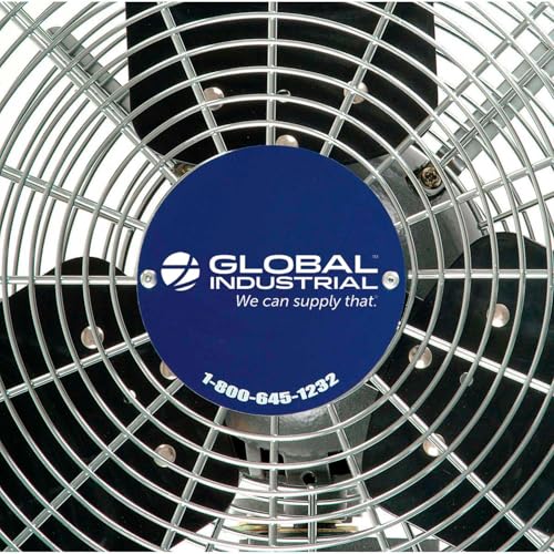 Global Industrial 30" Diameter Commercial Wall Mount Fan, Fixed & Oscillating - color: Black/Gray/Silver