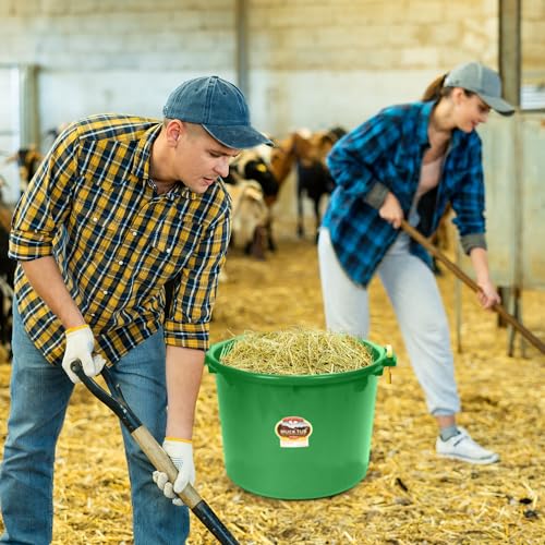 Little Giant® Plastic Muck Tub | Durable & Versatile Utility Bucket with Handles | Muck Bucket | Durable Handles | 70 Quart | Lime Green - color: Lime Green, size: 70 quart
