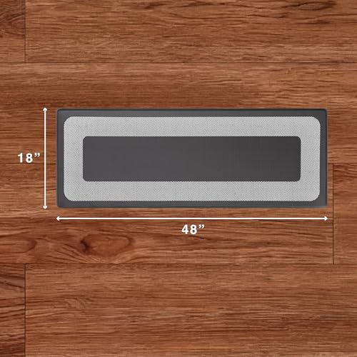 Chef Gear Hettie Anti Fatigue Cushioned Kitchen Mat 18"x48" Black - color: Black, size: 48"L x 18"W x 0.3"Th
