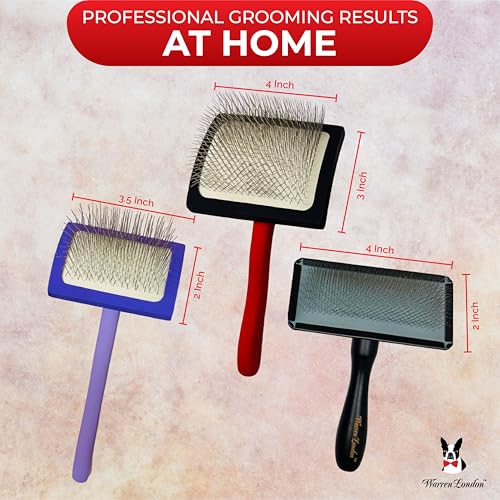 Warren London Precision Pro Dog Slicker Brush for Medium Long Coats