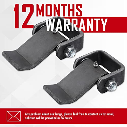 Weld on Trailer Hinges Greaseable Dump Trailer Trucks Gate Door Hinge | Strap Style Short Leaf, Pack of 4 - size: Pack of 4