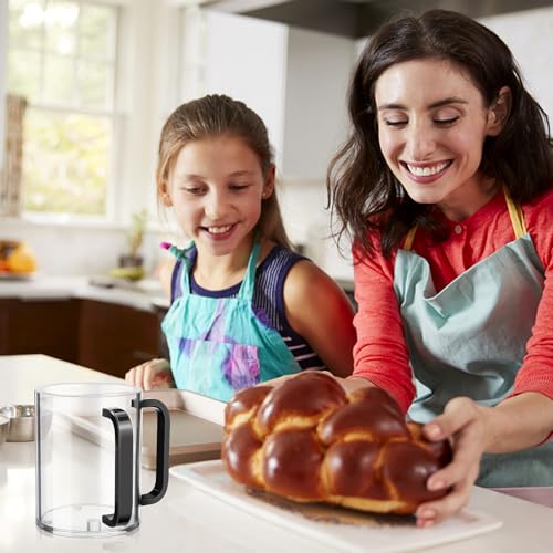 MAQUITA Judaica Hand Washing Cup with Dual Handles, 5" Acrylic Wash Cup for Jewish Ritual - color: Black
