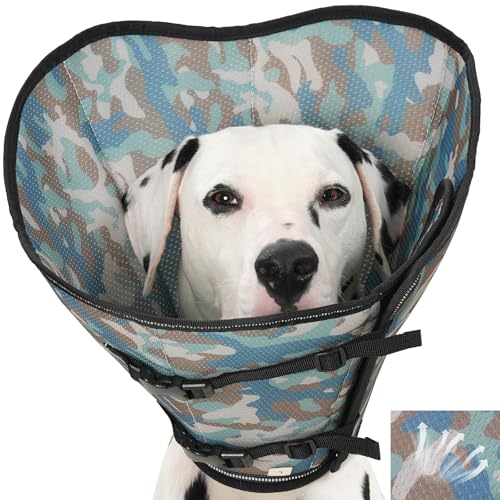 Avont 2026 Upgraded Dog Recovery Collar, Breathable Elizabethan Collar, XL | Soft Dog Cone Alternative After Surgery to Stop Licking, Foldable/Adjustable/Secure-Fit for Medium Large Dogs, Camo - color: Camo, size: XL Neck:(18.9"-20.5") Depth:(11.0")