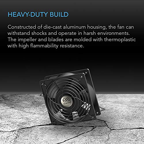 AC Infinity AXIAL 1238W, Muffin Fan, 120V AC 120mm x 38mm | High Speed, UL-Certified for DIY Cooling Ventilation Exhaust Projects - size: Single 120 x 120 x 38 mm, Hard Wire