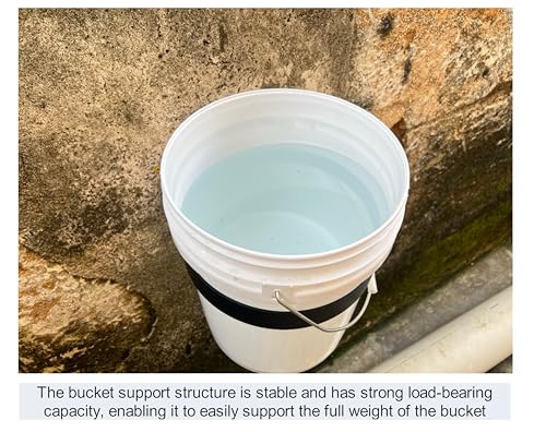 5-Gallon Bucket Holder, Feed Bucket Holder, With Strong lLoad-Bearing Capacity, Wall-Mounted Installation, Can be Installed in Garages, Stables, Fences(Black 1 PCS)