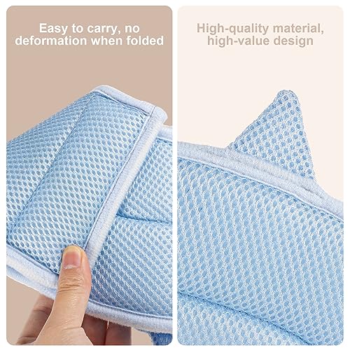 Friusate Cat Recovery Collar Cat Cone to Stop Licking After Surgery | Soft, Adjustable, Breathable, Lightweight Cat Cone - color: Blue Shark, size: S