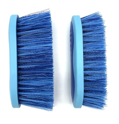 Large Horse Grooming Dandy Brush (Blue - Long Bristles) - color: Blue - Long Bristles