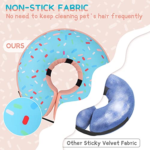 Supet Inflatable Dog Cone Collar Alternative After Surgery, Doggie Neck Donut Collar Recovery E Collar, Soft Dog Cone for Small Medium Large Dogs - color: Donut Blue, size: L(Neck 12"-16")