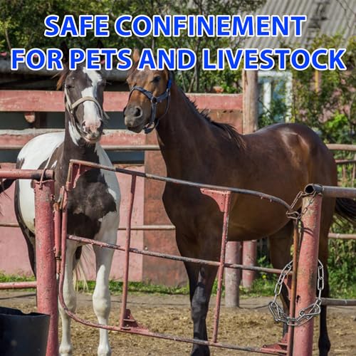 Gate Chain Lock with Carabiners Barn Chain Link 20'' Gate Latches for Outdoor Fences Dog Cage Lock Backyard Chain Lock Stall Supplies 2 Pack - size: 20'' 2Pack