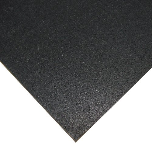 Rubber-Cal Elephant Bark Rubber Flooring - 3/16" Thick - color: Black, size: 36"L x 48"W x 0.2"Th
